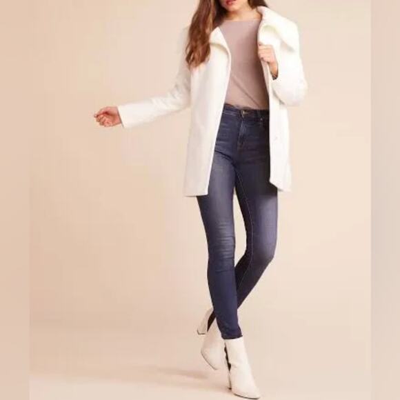 Jack By Bb Dakota Jackets & Coats White Mid Calf Lighter Weight Jacket Size L - Picture 15 of 16